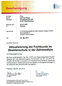 Aktualisierung der Fachkunde im Strahlenschutz